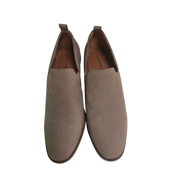 Lucky Brand Vennia Taupe Leather Ankle Bootie Size 9.5M/41 - Picture 4 of 9